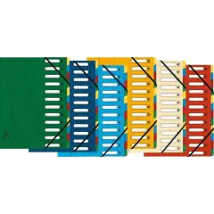 5312E EXACOMPTA  : Trieur avec élastiques  Assortiment 