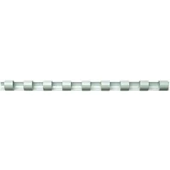 Lot de 100 Baguettes de 21 anneaux - 12 mm - Blanc FELLOWES