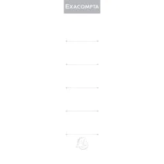 Etiquettes adhésives pour dos de classeur à levier - Dos 50 mm - Blanc EXACOMPTA Lot de 10 Visuel