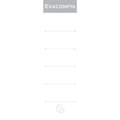 Etiquettes Dos de classeur à levier - Dos 70 mm - Blanc : EXACOMPTA Lot de 10 Image