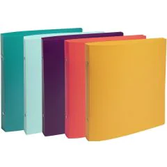 Classeur à 2 anneaux - 230 x 200 mm - 20 mm - Assortiment : EXACOMPTA Chromaline Pastel image