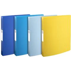 Classeur semi-rigide - 2 anneaux de 30 mm - Assortiment : EXACOMPTA Bee Blue image