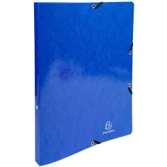 54882E Classeur Exacompta 2 Anneaux Bleu foncé Carte lustrée Iderama