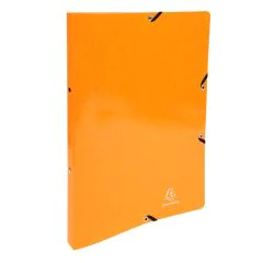 54884E Classeur Exacompta 2 Anneaux Orange Carte lustrée Iderama