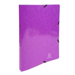 54896E Classeur Exacompta 2 Anneaux Violet Carte lustrée Iderama