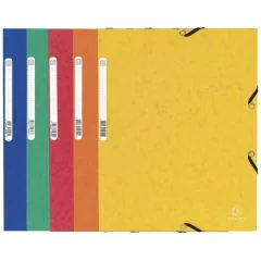 Chemise cartonnée à élastiques 3 rabats - Assortiment : EXACOMPTA Modèle