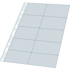 Pochettes perforées en PP lisse pour 10 cartes de Visite : EXACOMPTA Lot de 10 Visuel