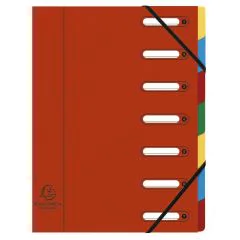 Trieur avec élastiques 7 compartiments Rouge EXACOMPTA 55075E