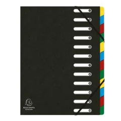 55121E EXACOMPTA  : Trieur avec élastiques  Noir
