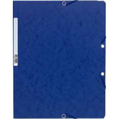 EXACOMPTA 5512E Chemises à élastiques sans rabats - Bleu  (Classement)