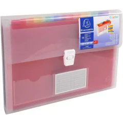 55298E EXACOMPTA : Trieur  - 13 compartiments - Blanc transparent photo