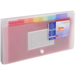 55398E EXACOMPTA : Trieur  - 7 compartiments - Blanc transparent photo