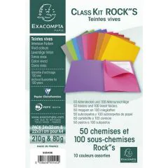 Class'Kit 50 Chemises et 100 Sous-Chemises Rock's - Assortiment EXACOMPTA