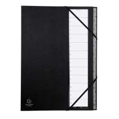 EXACOMPTA : Trieur numérique - 12 compartiments - Noir 56012E