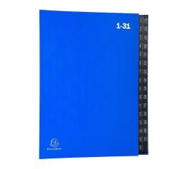 EXACOMPTA : Trieur numérique - 32 compartiments 57042E Bleu
