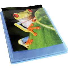 Protège-documents personnalisables de 120 vues - EXACOMPTA : 5762E Bleu transparent