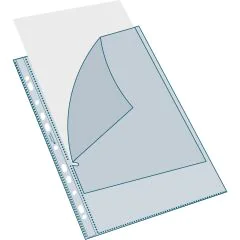 Lot de 100 Pochettes perforées Stop Doc - A4 - Ouverture en coin : EXACOMPTA Visuel