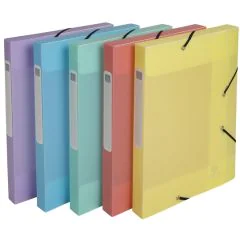 Boîte de classement - Dos 25 mm - Assortiment : EXACOMPTA Chromaline Pastel image