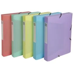 Boîte de classement - Dos 40 mm - Assortiment : EXACOMPTA Chromaline Pastel image