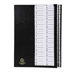 Trieur alphanumérique - 26 compartiments - Noir  621226E EXACOMPTA 