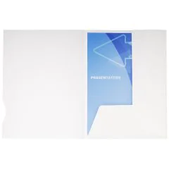 Chemises de Présentation à 2 rabats Chromolux - Blanc : EXACOMPTA Lot de 20 Visuel