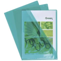 Lot de 10 Pochettes à Coins A4 en PVC lisse - Vert EXACOMPTA Visuel