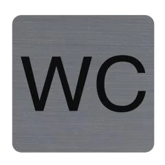 Plaque carrée adhésive de signalisation - WC : EXACOMPTA Image