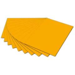 Carton de Bricolage 700 x 1000 mm - Jaune Foncé - 300 g/m² FOLIA Lot de 10