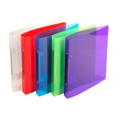 698E Classeurs format écolier Crystal - 230 x 200 mm Assortiment
