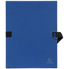 Chemise à sangle toilée - Dos extensible - Bleu marine : EXACOMPTA Visuel