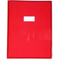 Protège-cahier - 240 x 320 mm - Rouge transparent : CLAIREFONTAINE Cristalux Visuel