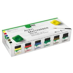 Lot de 6 pots de peinture acrylique mat - 20 ml - Assortiment : KREUL Modèle