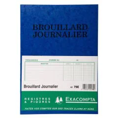 Brouillard journalier : Journal des Recettes et Dépenses EXACOMPTA 79E