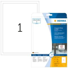 Étiquettes adhésives plastifiées - 190 x 275 mm - Très résistantes HERMA 8334