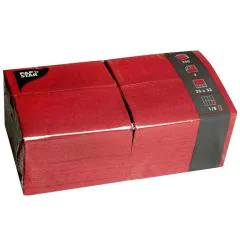 Serviettes de table bistro - 330 x 330 mm - Bordeaux PAP STAR
