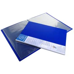 88402E Protège-documents de 80 vues - Bleu EXACOMPTA Ouvert