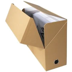 Boîte de classement Papier toilé - Dos 120 mm - Havane EXACOMPTA Photo