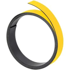 Bande magnétique - 5 mm x 1 m - Jaune : FRANKEN Visuel