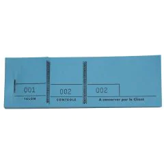 Passe-partout Bleu Carnet de tickets Coupon détachable