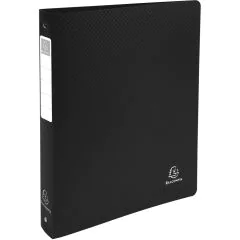 Exacompta 51391E : Classeur rigide Noir - 4 anneaux Modèle