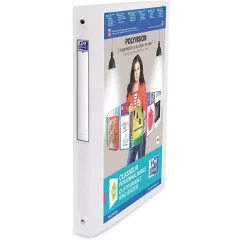 Classeur personnalisable 4 anneaux Polyvision - Dos 30 mm Incolore OXFORD