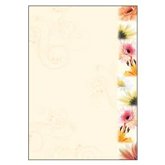 SIGEL DP788 : Lot de 50 feuilles de papier - Style de fleurs