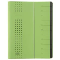 ELBA 400001994 : Trieur à élastique 12 compartiments - Vert