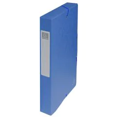 Boîte de classement Carte lustrée - Dos 40 mm - Bleu EXACOMPTA Image