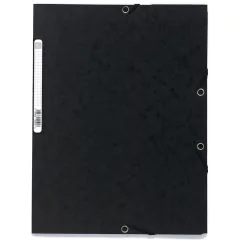 Chemise à élastiques 3 rabats Carte lustrée - Noir EXACOMPTA Image