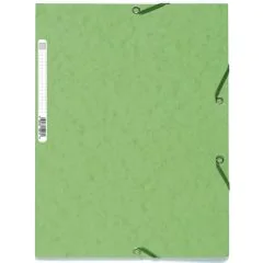 Chemise à élastiques 3 rabats Carte lustrée - Vert tilleul : EXACOMPTA Image
