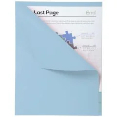 Lot de 100 Chemises A4 à bord décalé - Bleu EXACOMPTA Forever 180 Exemple