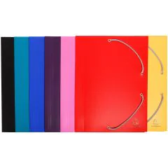 Lot de 60 chemises en PP à élastiques Assortiment EXACOMPTA  55900E