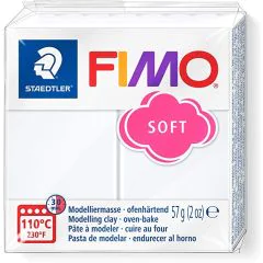 FIMO Soft : Pâte à Modeler à cuire - 57 g - Blanc Visuel
