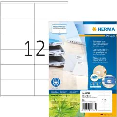 Étiquettes adhésives blanches - 105 x 48 mm HERMA Lot de 960